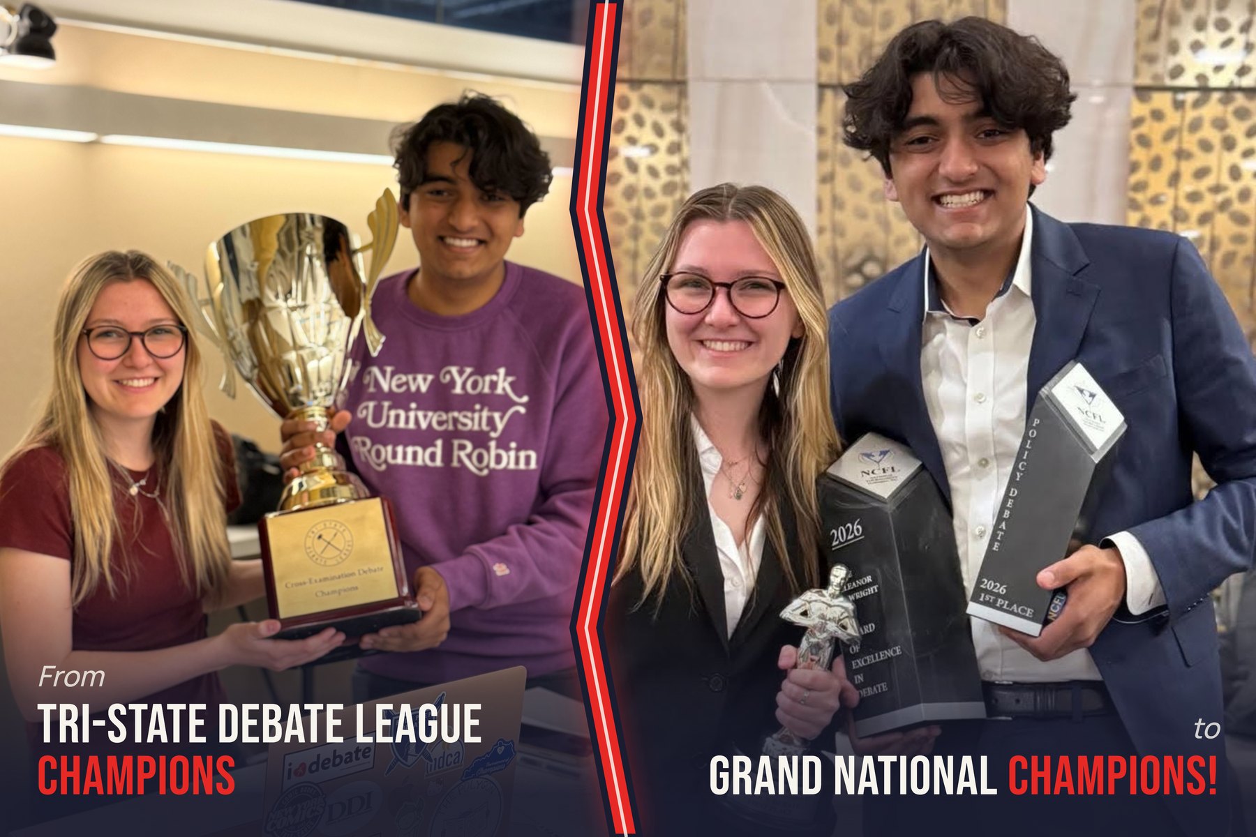From Tri-State Debate League champions to 2026 NCFL Grand National policy debate champions